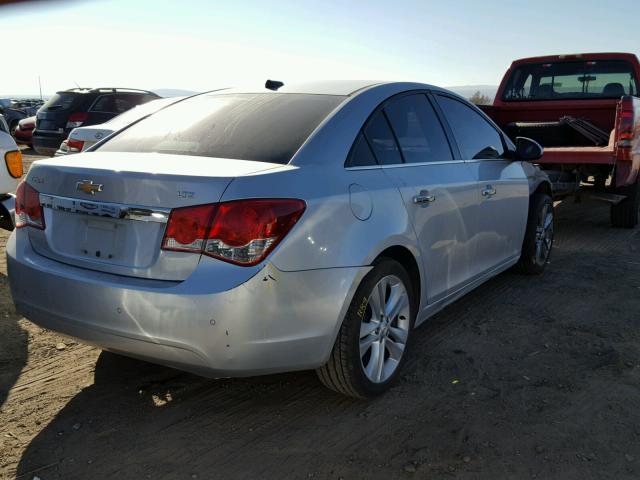 1G1PH5SCXC7338263 - 2012 CHEVROLET CRUZE LTZ SILVER photo 4