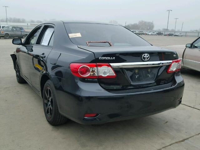 2T1BU4EE8BC653225 - 2011 TOYOTA COROLLA BA BLACK photo 3