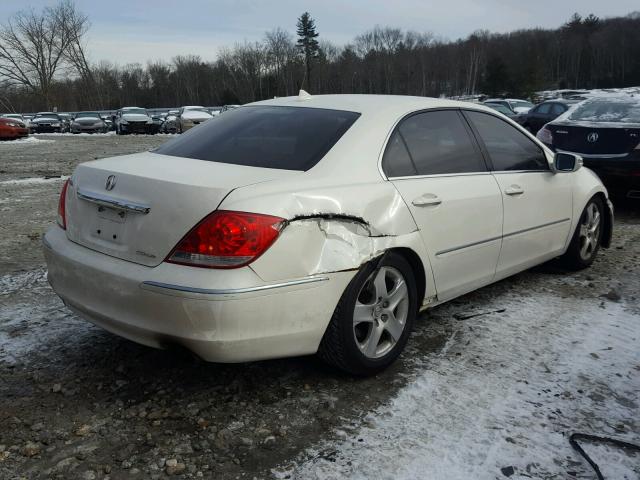 JH4KB16535C014183 - 2005 ACURA RL WHITE photo 4