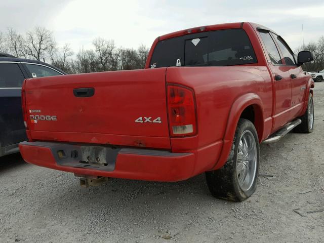 3D7HU18N42G150663 - 2002 DODGE RAM 1500 RED photo 4