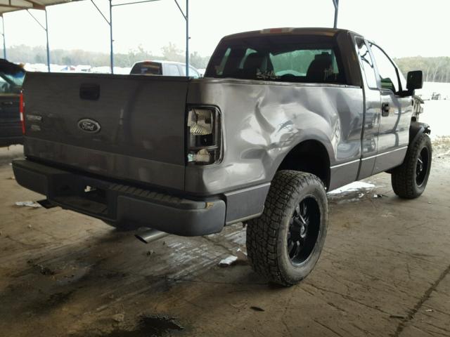 1FTRF12W45NA39519 - 2005 FORD F150 Szary zdjęcie 4