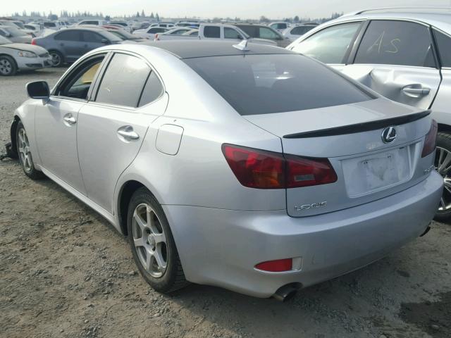 JTHBK262375040737 - 2007 LEXUS IS 250 SILVER photo 3