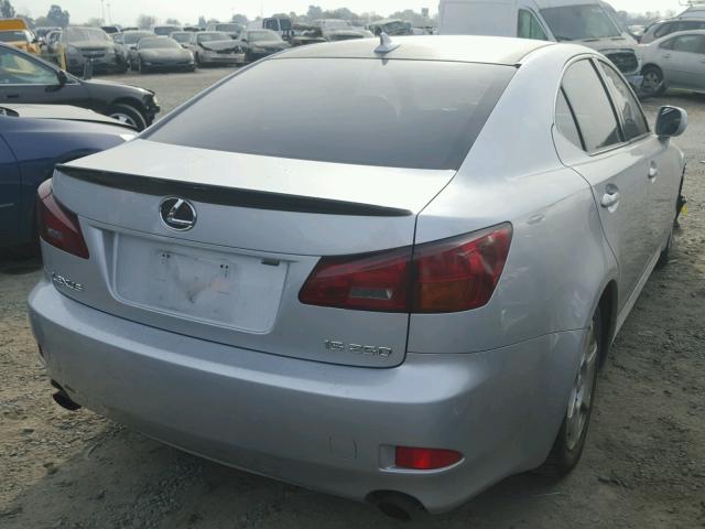 JTHBK262375040737 - 2007 LEXUS IS 250 SILVER photo 4