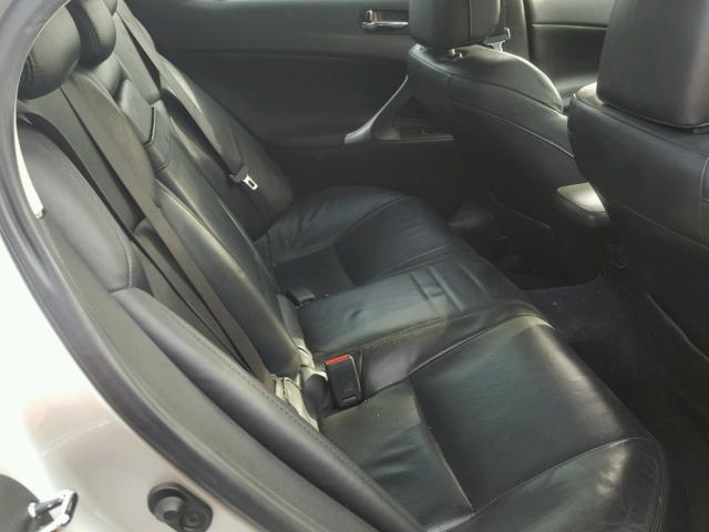 JTHBK262375040737 - 2007 LEXUS IS 250 SILVER photo 6