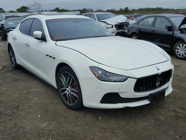 ZAM57RTA1F1131818 - 2015 MASERATI GHIBLI S WHITE photo 1