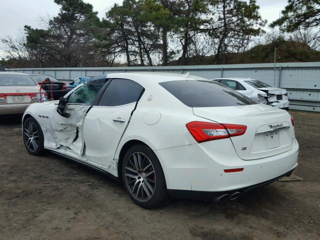 ZAM57RTA1F1131818 - 2015 MASERATI GHIBLI S WHITE photo 3