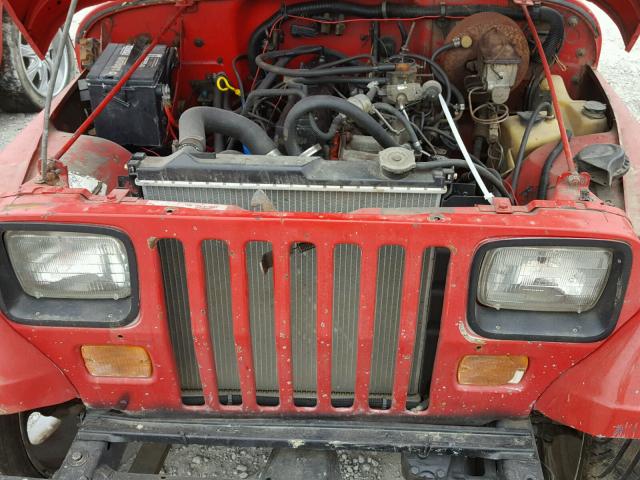 2J4FY29T7LJ525507 - 1990 JEEP WRANGLER / RED photo 7