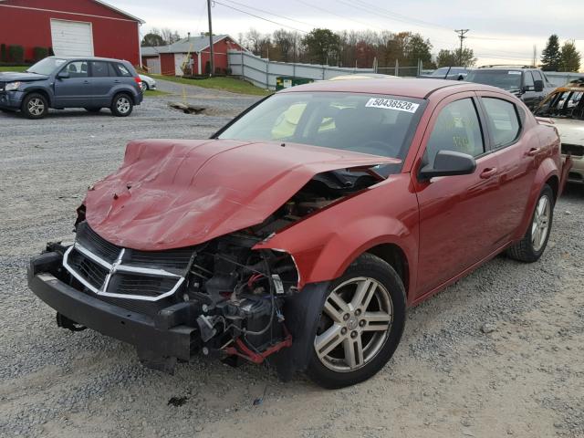 1B3LC56BX9N523179 - 2009 DODGE AVENGER SX BURGUNDY photo 2