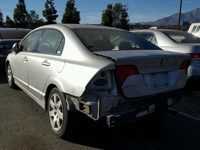 2HGFA16526H504748 - 2006 HONDA CIVIC LX SILVER photo 3