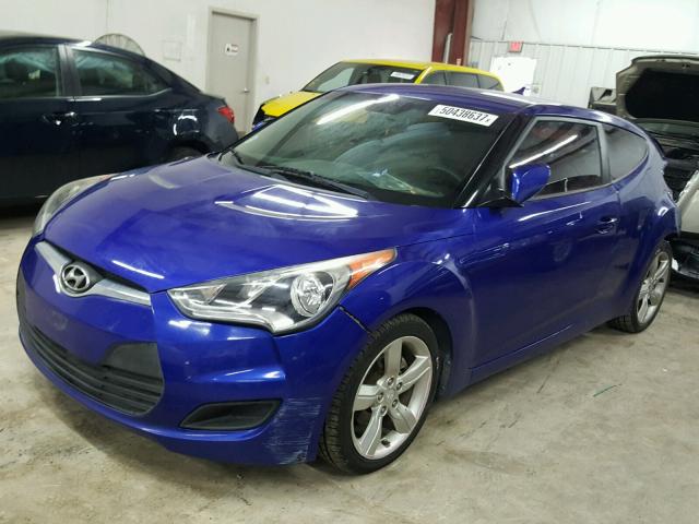 KMHTC6AD3CU075115 - 2012 HYUNDAI VELOSTER B BLUE photo 2