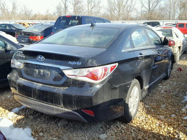 KMHEC4A4XCA033152 - 2012 HYUNDAI SONATA HYB BLACK photo 4