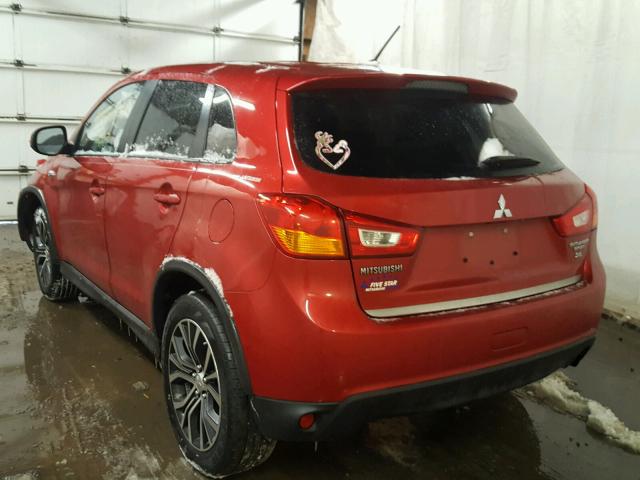 JA4AR3AWXGZ050998 - 2016 MITSUBISHI OUTLANDER RED photo 3