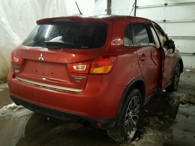 JA4AR3AWXGZ050998 - 2016 MITSUBISHI OUTLANDER RED photo 4