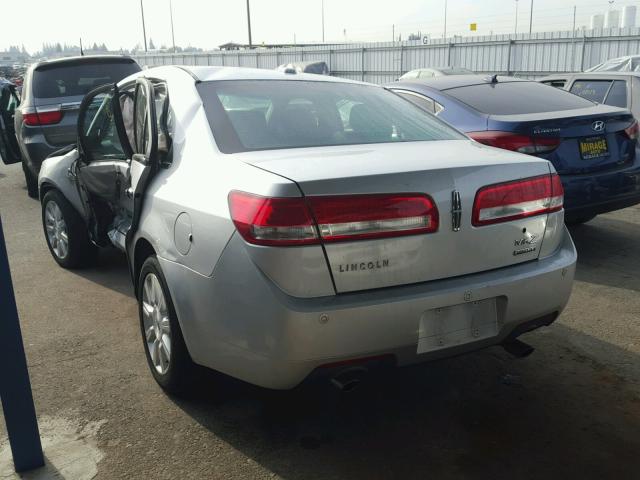 3LNDL2L33BR754504 - 2011 LINCOLN MKZ HYBRID SILVER photo 3