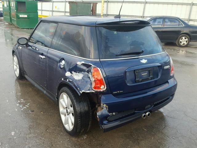 WMWRE33596TN29050 - 2006 MINI COOPER S BLUE photo 3