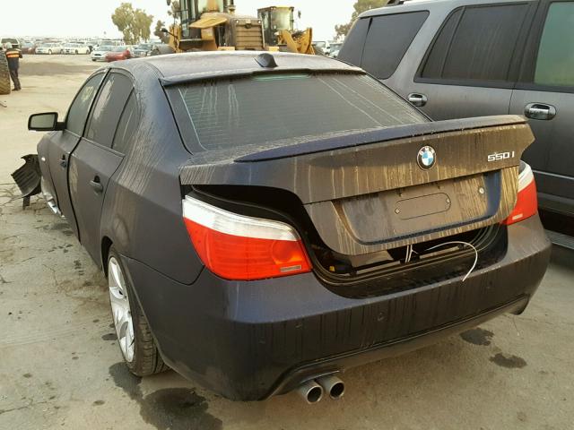 WBANW535X8CT48341 - 2008 BMW 550 I BLACK photo 3