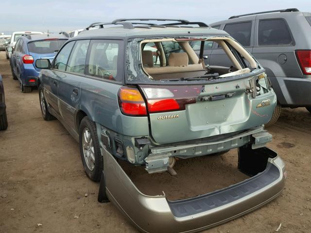 4S3BH675837657338 - 2003 SUBARU LEGACY OUT GREEN photo 3