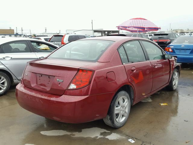 1G8AJ55F17Z123463 - 2007 SATURN ION LEVEL RED photo 4