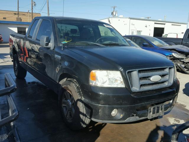 1FTRX12W58FB99145 - 2008 FORD F150 BLACK photo 1