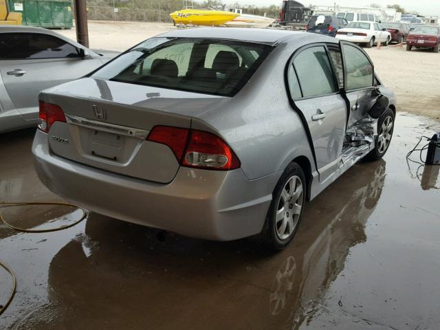 2HGFA16509H347077 - 2009 HONDA CIVIC LX SILVER photo 4