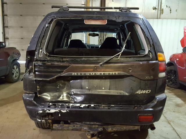 JA4MT31R63J042818 - 2003 MITSUBISHI MONTERO SP BLACK photo 9