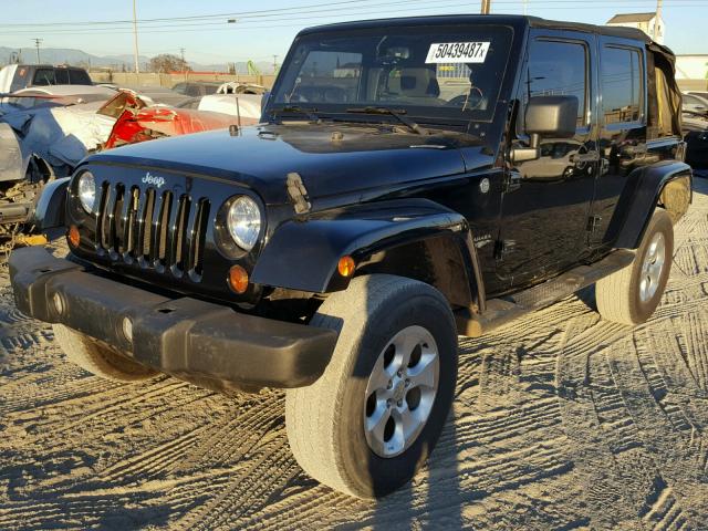 1C4BJWEG2DL521112 - 2013 JEEP WRANGLER U BLACK photo 2