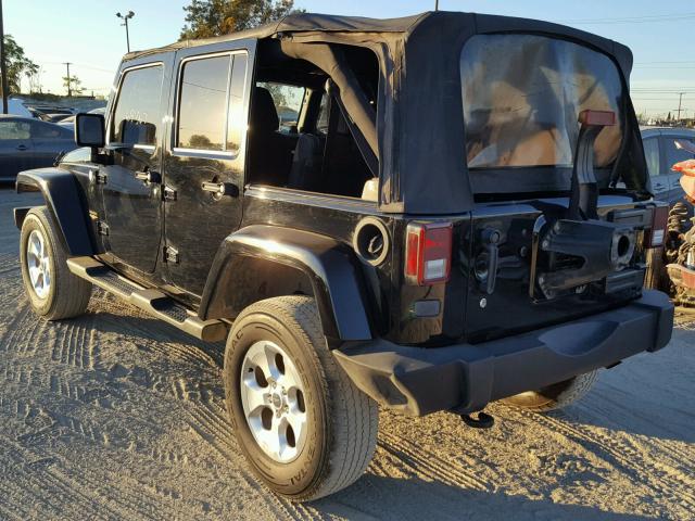 1C4BJWEG2DL521112 - 2013 JEEP WRANGLER U BLACK photo 3