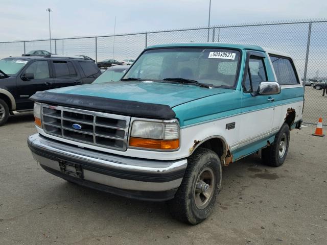 1FMEU15N0RLB59791 - 1994 FORD BRONCO U10 TURQUOISE photo 2