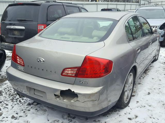 JNKCV51E14M100403 - 2004 INFINITI G35 BEIGE photo 4