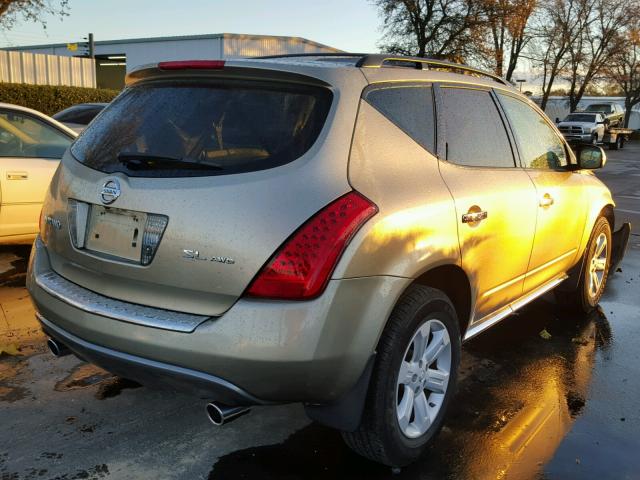 JN8AZ08W67W644343 - 2007 NISSAN MURANO SL BEIGE photo 4