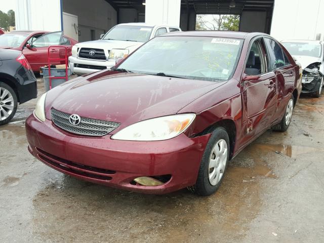 4T1BE32K02U013106 - 2002 TOYOTA CAMRY LE BURGUNDY photo 2