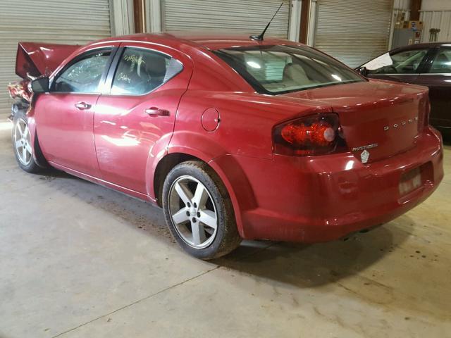 1B3BD2FG7BN524802 - 2011 DODGE AVENGER LU RED photo 3