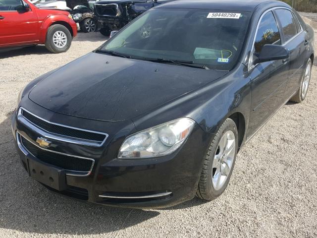 1G1ZC5EB7AF128006 - 2010 CHEVROLET MALIBU 1LT BLACK photo 2