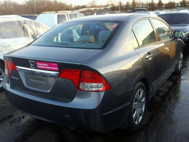 2HGFA16529H366326 - 2009 HONDA CIVIC LX GRAY photo 4