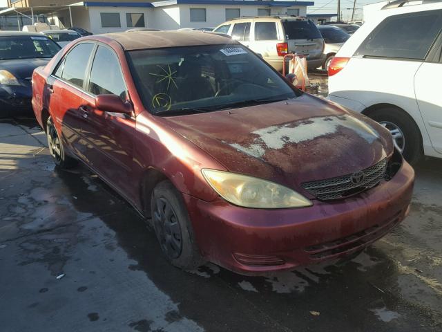 4T1BE32K72U097327 - 2002 TOYOTA CAMRY LE RED photo 1