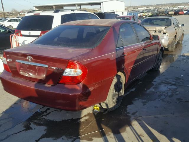 4T1BE32K72U097327 - 2002 TOYOTA CAMRY LE RED photo 4