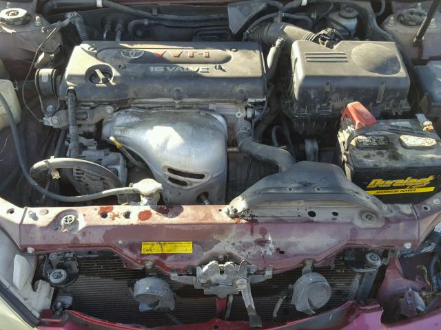 4T1BE32K72U097327 - 2002 TOYOTA CAMRY LE RED photo 7