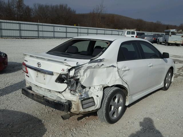 5YFBU4EE5DP133955 - 2013 TOYOTA COROLLA BA WHITE photo 4