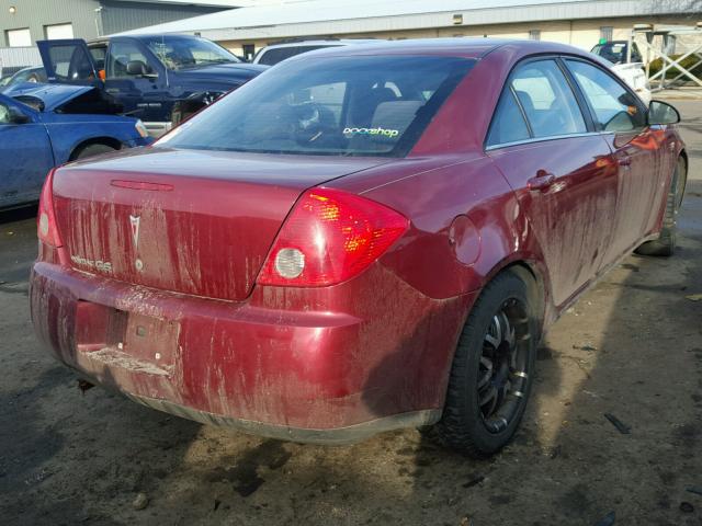 1G2ZG57B794114921 - 2009 PONTIAC G6 RED photo 4