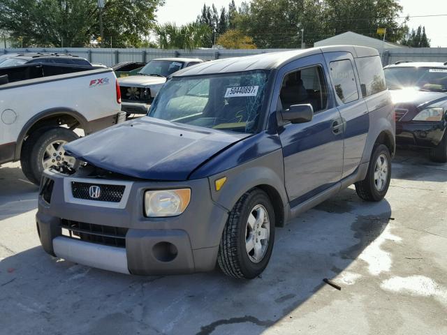 5J6YH18533L005465 - 2003 HONDA ELEMENT EX BLUE photo 2