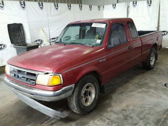 1FTCR14A7RPB94705 - 1994 FORD RANGER SUP BURGUNDY photo 2