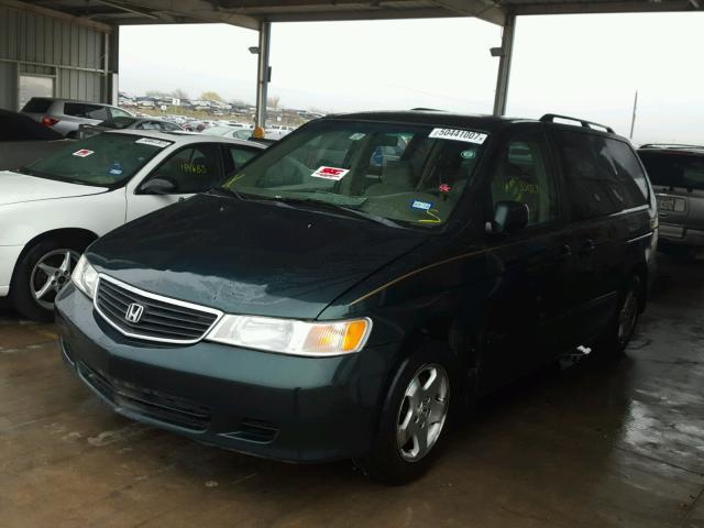 2HKRL18661H584048 - 2001 HONDA ODYSSEY EX GREEN photo 2