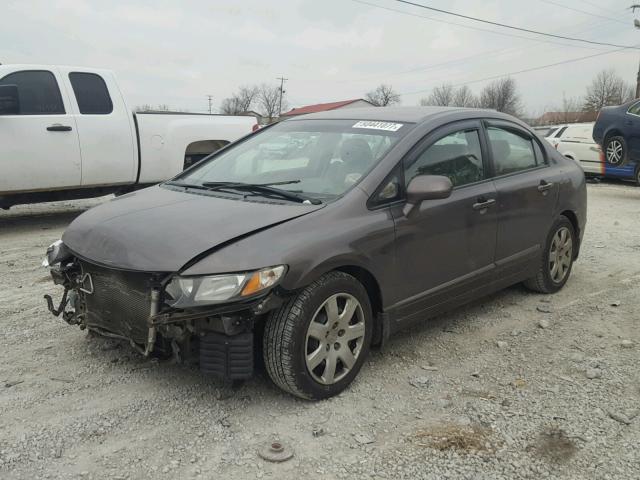 19XFA16599E011115 - 2009 HONDA CIVIC LX GRAY photo 2