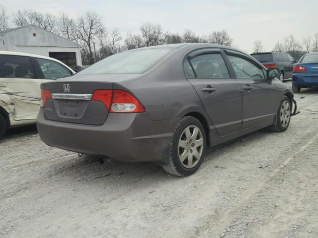 19XFA16599E011115 - 2009 HONDA CIVIC LX GRAY photo 4