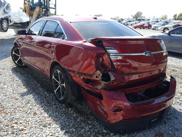 1FAHP2E8XFG209258 - 2015 FORD TAURUS SEL RED photo 3