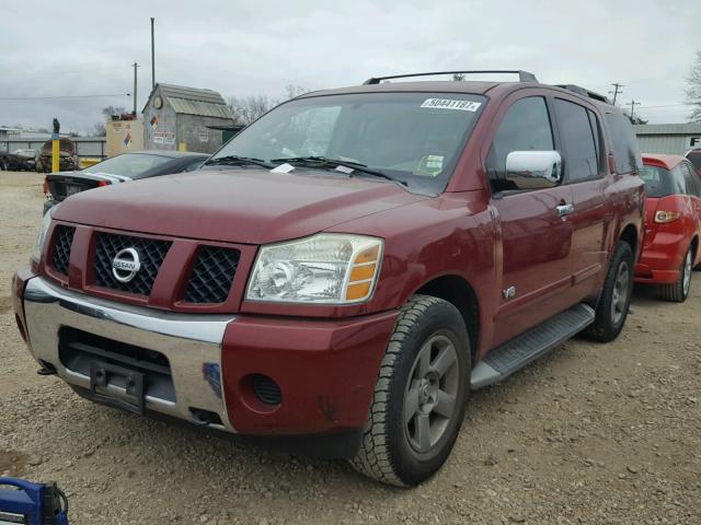 5N1AA08B55N717300 - 2005 NISSAN ARMADA SE BURGUNDY photo 2