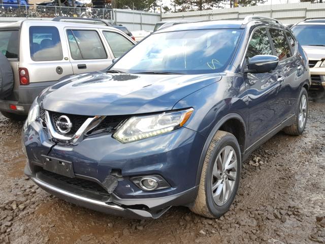 5N1AT2MV2FC764318 - 2015 NISSAN ROGUE S BLUE photo 2