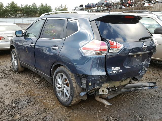 5N1AT2MV2FC764318 - 2015 NISSAN ROGUE S BLUE photo 3