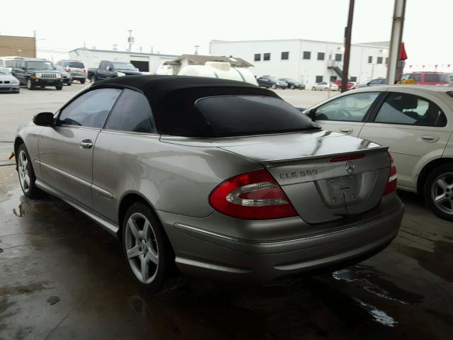 WDBTK75G75T036522 - 2005 MERCEDES-BENZ CLK 500 GRAY photo 3