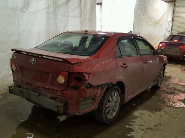 2T1BU40E99C059616 - 2009 TOYOTA COROLLA BA RED photo 4